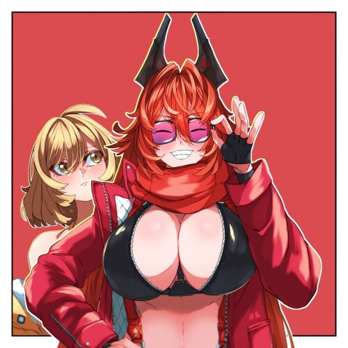  anis and red hood goddess of victory nikke drawn by amazora cakel sample 5ab6b3177dc428f04cb466c04b