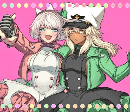 ramlethal valentine and elphelt valentine guilty gear and 1 more drawn by ebi pri shrimp sample 2b1