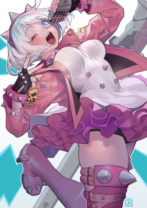  elphelt valentine guilty gear and 1 more drawn by poch4n sample 3cadcc00fa7520c82f859b3fa753d140