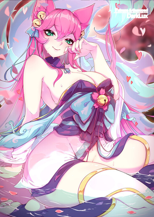 ahri and spirit blossom ahri league of legends drawn by darklux d704601d10c3df788a378c4029342ecd