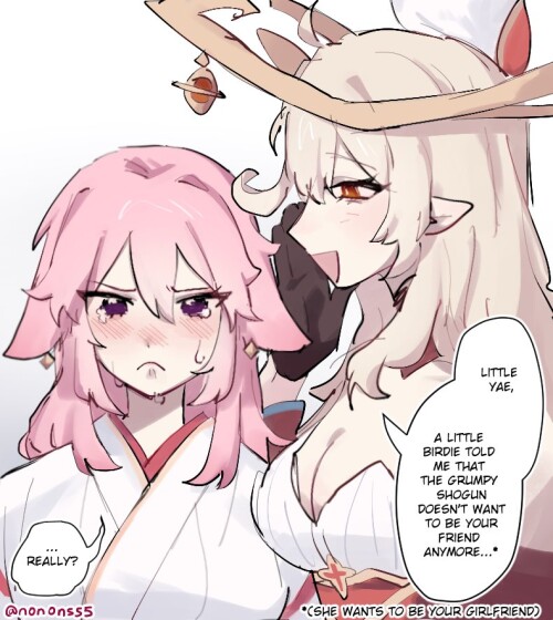  yae miko and alice genshin impact drawn by nonons f7332deb3c3c89c0fa4373e76c27401f