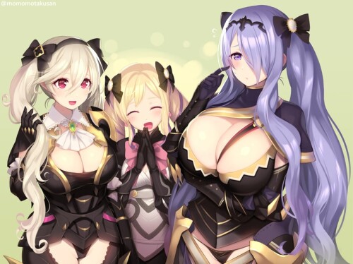  corrin corrin camilla and elise fire emblem and 2 more drawn by kashiwamochi yomogi sample 69882f5d