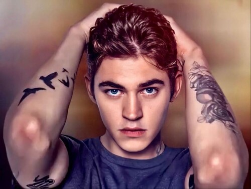 HD wallpaper hero fiennes tiffin tattoo actor face man