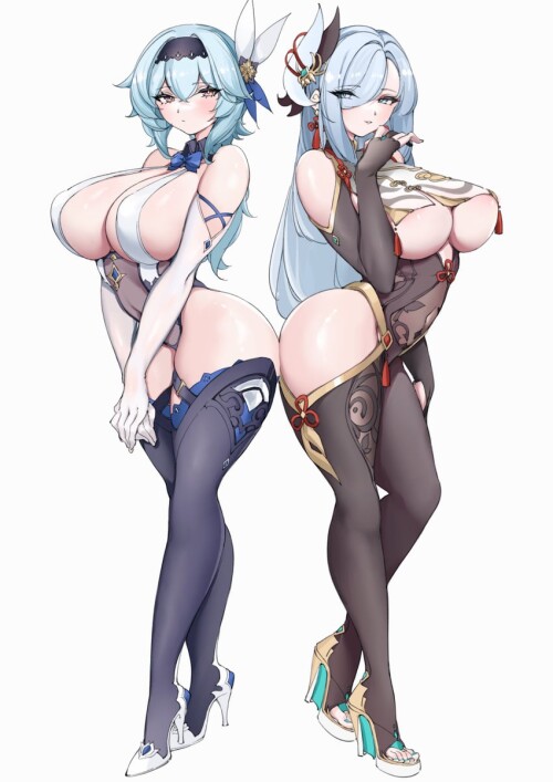  eula and shenhe genshin impact drawn by lamsass sample cc118c3cfb5b3faeb67f24bc7b124c05