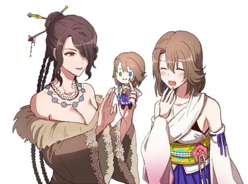  yuna and lulu final fantasy and 1 more drawn by jeruka otot9181 sample 41f6c4702c0e64e612cbe4969767