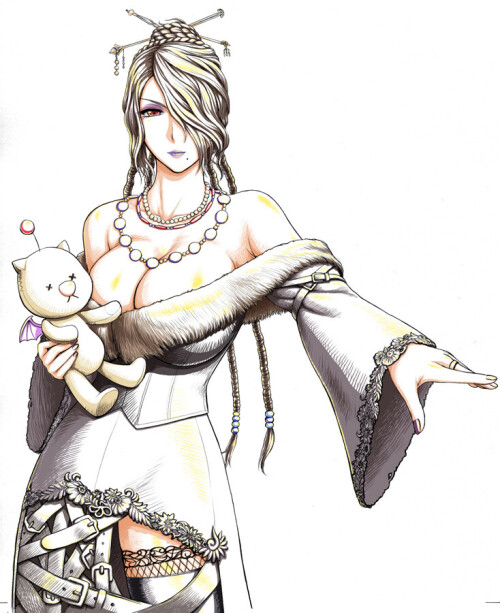  moogle and lulu final fantasy and 1 more drawn by st germain sal f77e6503889586d386aea78677671e5a