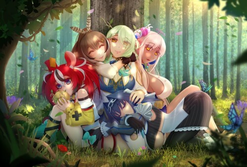 ouro kronii nanashi mumei hakos baelz ceres fauna and tsukumo sana hololive and 1 more drawn by old