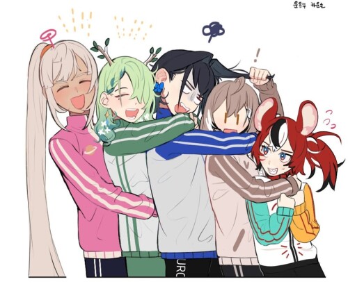  ouro kronii nanashi mumei hakos baelz ceres fauna and tsukumo sana hololive and 1 more drawn by eus
