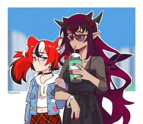  hakos baelz and irys hololive and 1 more drawn by crmanzana sample 7f30a15cbb65a4265a7a291174522329