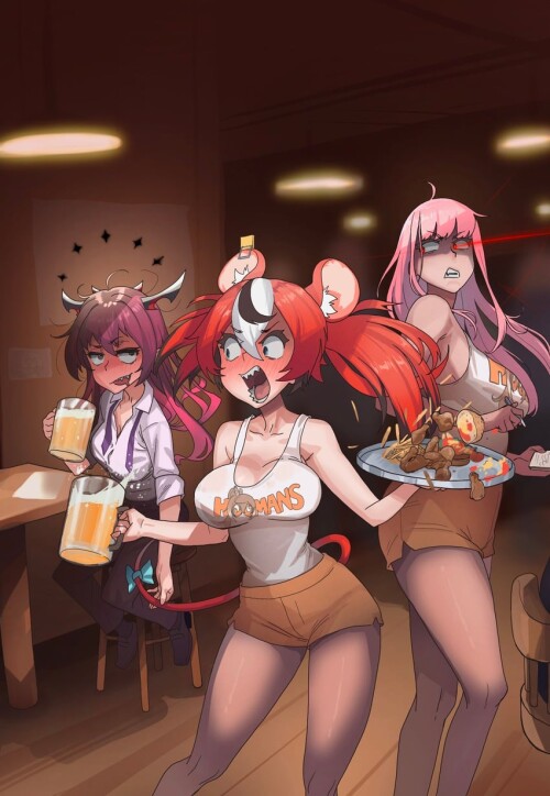  mori calliope nanashi mumei hakos baelz and irys hololive and 2 more drawn by zedd zedgawr sample 5
