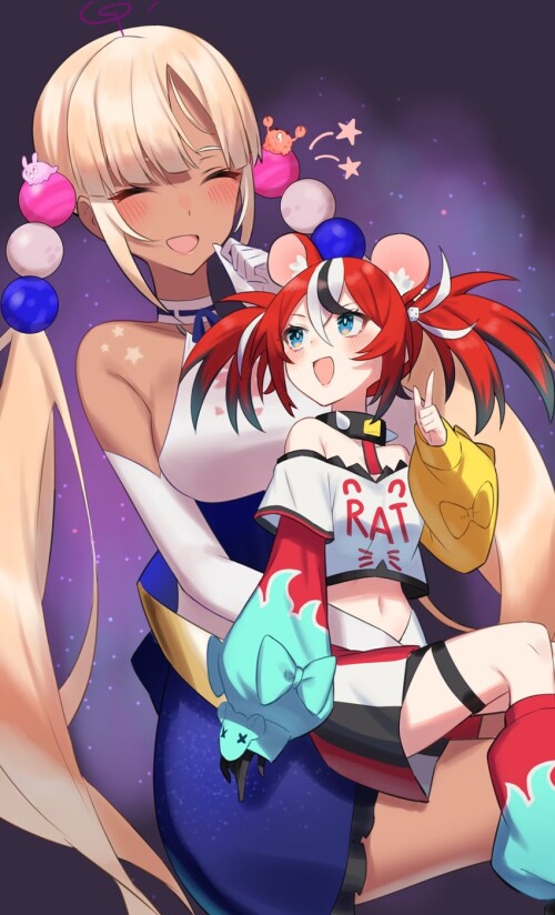  hakos baelz tsukumo sana kaniko and usaslug hololive and 1 more drawn by gukurosawa01 sample 17a2da
