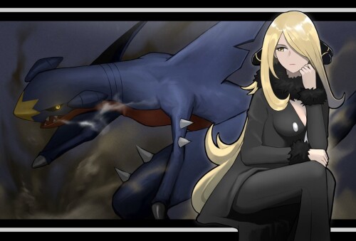  cynthia and garchomp pokemon and 2 more drawn by homomomomon sample e1906594ffd486a12f3eef09385f71e