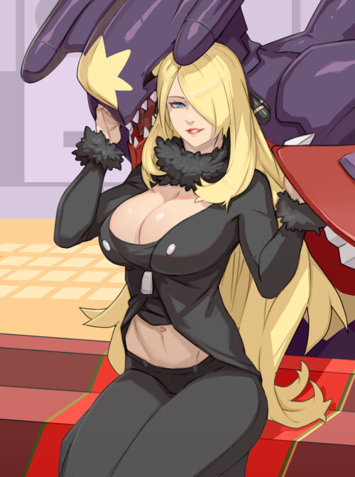  cynthia and garchomp pokemon and 2 more drawn by materclaws sample 245859cc6601d9e66ab3548357a82c72
