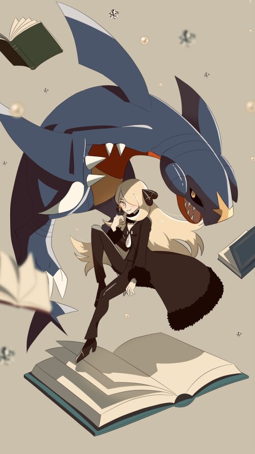  cynthia and garchomp pokemon and 2 more drawn by harapeko syokuyokuousei sample 81ded448dd6b39d73c8