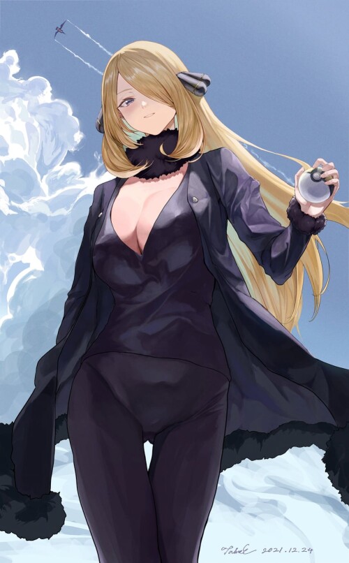  cynthia and garchomp pokemon and 2 more drawn by taino kou sample 16a1b94b852902f67884642068b6b2b0