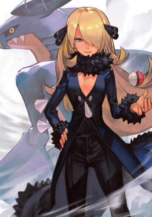  cynthia and garchomp pokemon and 2 more drawn by hungry clicker b0d5a65cb6f5ac0ab208474aed6d8ba5