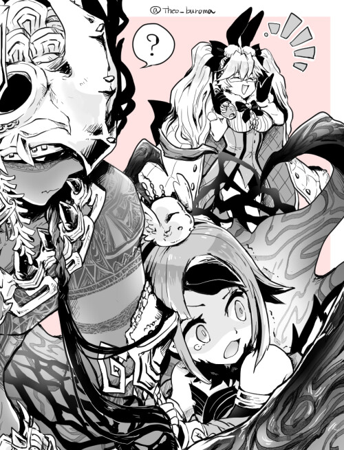  tamamo koyanskaya benienma koyanskaya and camazotz fate and 1 more drawn by senka san 56ef0ee2db637