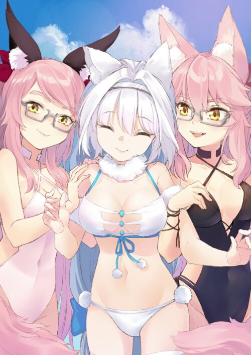  tamamo koyanskaya dobrynya nikitich koyanskaya and dobrynya nikitich fate and 1 more drawn by coffe