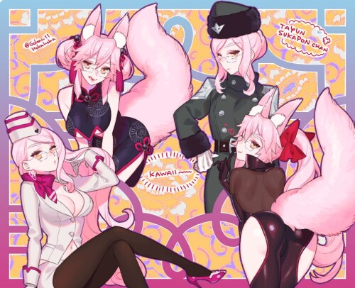  tamamo koyanskaya koyanskaya koyanskaya koyanskaya and 1 more fate and 1 more drawn by sara kurome1