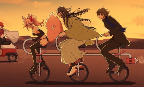  tamamo emiya shirou kotomine kirei ashiya douman koyanskaya and 2 more fate and 2 more drawn by moy
