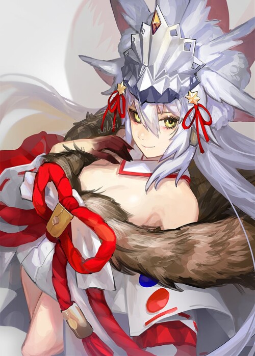  tamamo koyanskaya and koyanskaya fate and 1 more drawn by waterstaring sample 509ee113c583af9284f18