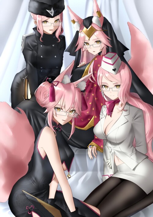  tamamo koyanskaya koyanskaya koyanskaya koyanskaya and 1 more fate and 1 more drawn by faton sample