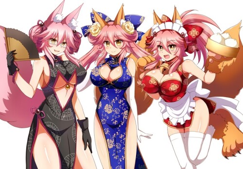  tamamo tamamo no mae tamamo cat koyanskaya and koyanskaya fate and 2 more drawn by afuro sample 3aa
