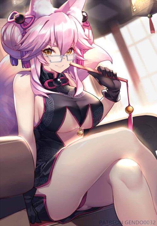  tamamo tamamo no mae koyanskaya and koyanskaya fate and 1 more drawn by gendo0032 cdff236b7e0b41f6f