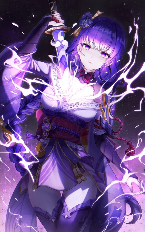  raiden shogun genshin impact drawn by ryunbi sample 101c540183c98729755eac2b45e88dad