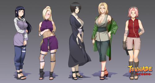  haruno sakura hyuuga hinata tsunade yamanaka ino and shizune naruto and 1 more drawn by chunlieater