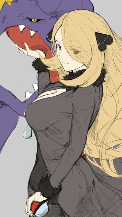  cynthia and garchomp pokemon and 2 more drawn by ippers 20cdc7f614e7fddea0b50b766f383682