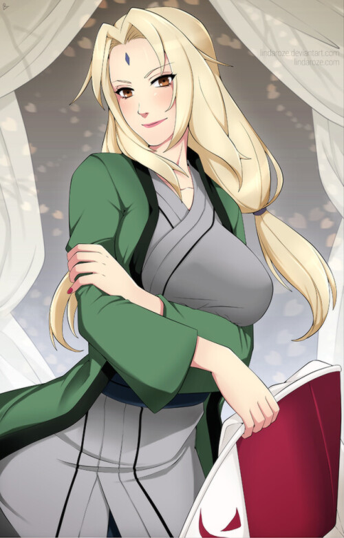  tsunade naruto and 1 more drawn by lindaroze 56be5974be6494b5b1b0c2e57e90793b