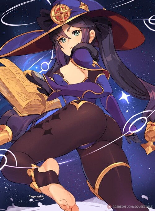  mona genshin impact drawn by squeezable artist sample 66e75d9c6ca95ace36fc7b10604443c5