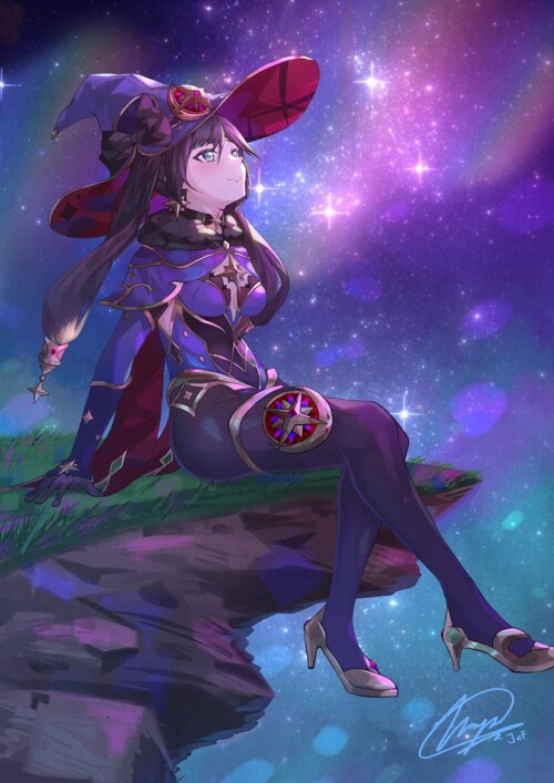 mona genshin impact drawn by jcf sample f99f0d04e0147a8822713d3c33fb9fe4