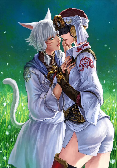  y shtola rhul and yda hext final fantasy and 1 more drawn by kacyu sample 3d3d8913bf2e74b9826a1d04d