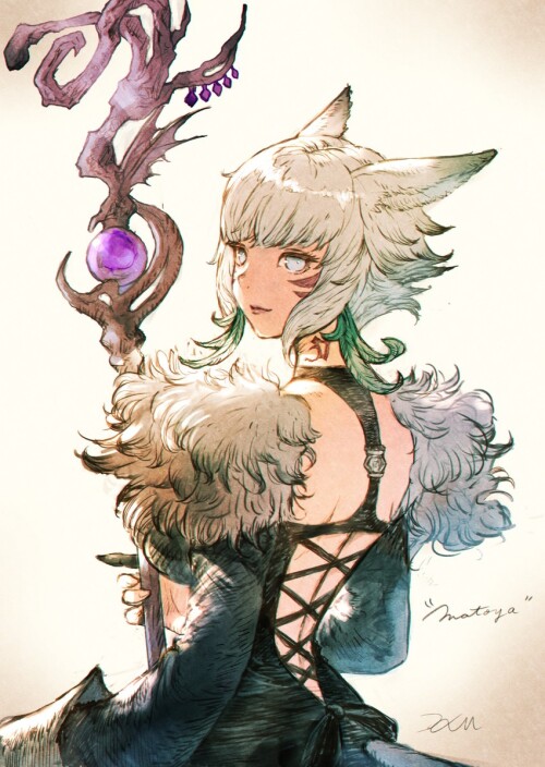  y shtola rhul and black mage final fantasy and 1 more drawn by kuroimori sample 2581d1b28a945ac48b3