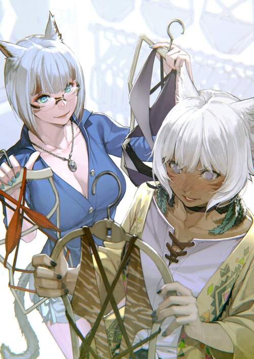  y shtola rhul and f lhaminn qesh final fantasy and 1 more drawn by kyo kuroichigo sample a5f0971830