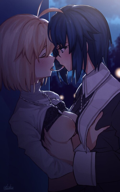  arcueid brunestud and ciel tsukihime and 1 more drawn by u doku sample e9621d9a44133995fa1643c96e8f