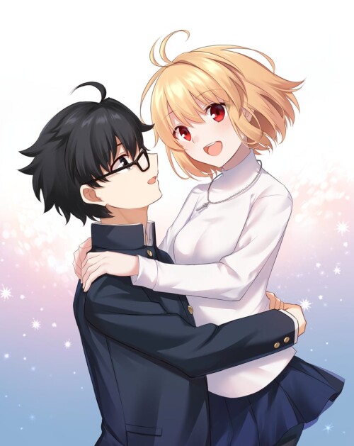  arcueid brunestud and tohno shiki tsukihime and 1 more drawn by nemu mohu sample e0aefd232e9f23f9bb