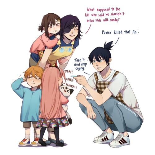  power denji higashiyama kobeni hayakawa aki and himeno chainsaw man drawn by cosiecottage sample e1