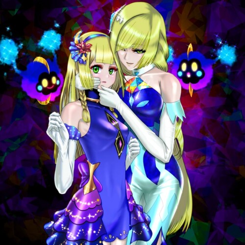  lillie lusamine cosmog lillie and lusamine pokemon and 2 more drawn by hadairo rainbow sample f1ca7