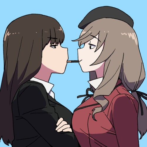  nishizumi shiho and shimada chiyo girls und panzer drawn by onsen tamago hs egg sample 65f79010df44