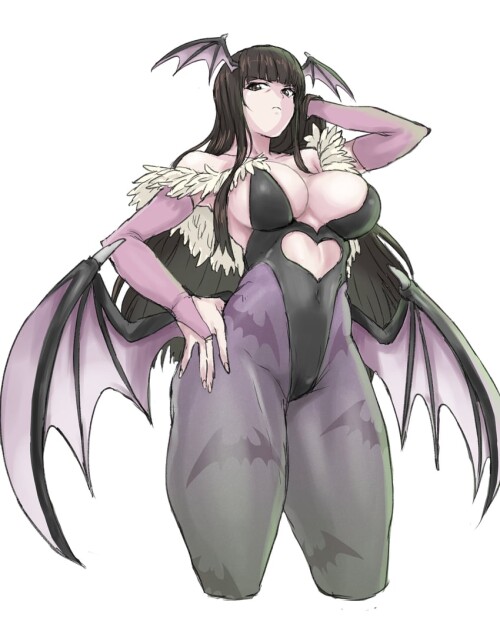  morrigan aensland and nishizumi shiho girls und panzer and 1 more drawn by guhanshounen sample 60c7