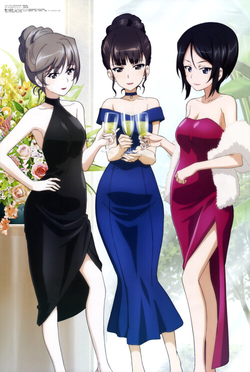  nishizumi shiho shimada chiyo and chouno ami girls und panzer and 1 more drawn by itou takeshi samp