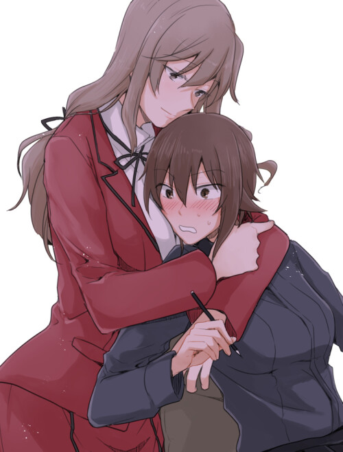  nishizumi maho and shimada chiyo girls und panzer drawn by yuuhi arcadia e249de43f467a40c2028adc734