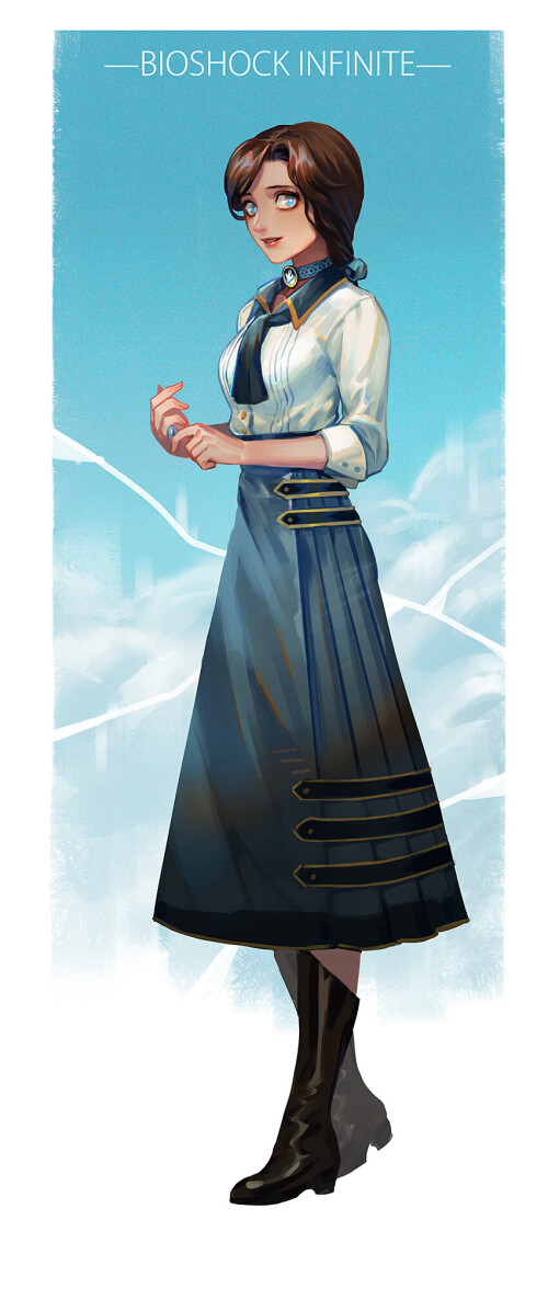  elizabeth bioshock and 1 more drawn by jing mu e405afee2a3beb536c932a9b1fbfc905