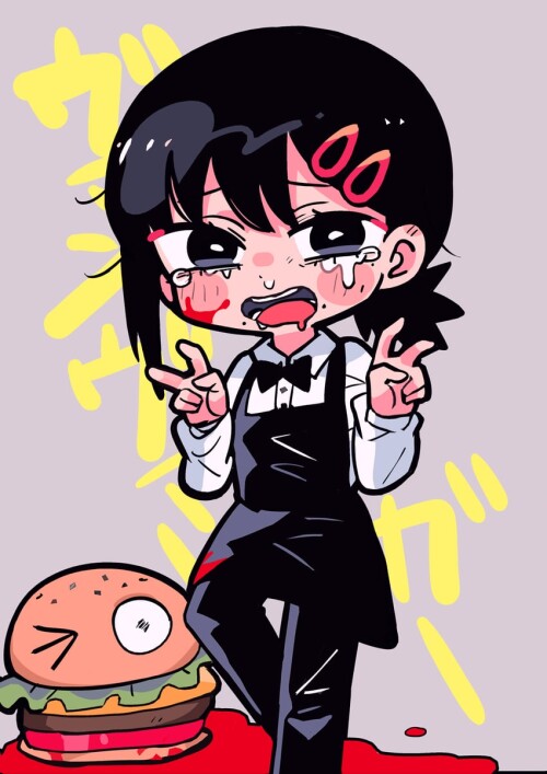  higashiyama kobeni and family burger mascot chainsaw man drawn by terada tera sample 97225524da9964