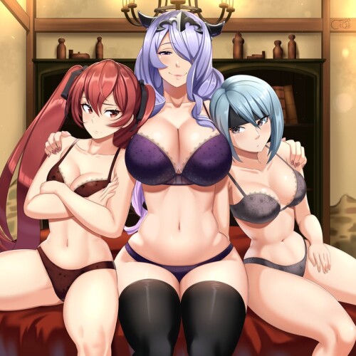  camilla selena and beruka fire emblem and 1 more drawn by castell sample fe42df8a5a6125972492e8c663