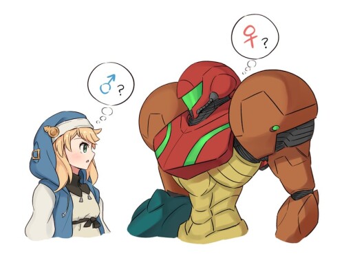  samus aran and bridget guilty gear and 3 more drawn by wakaba wata ridley sample b0429c220543a3ad77