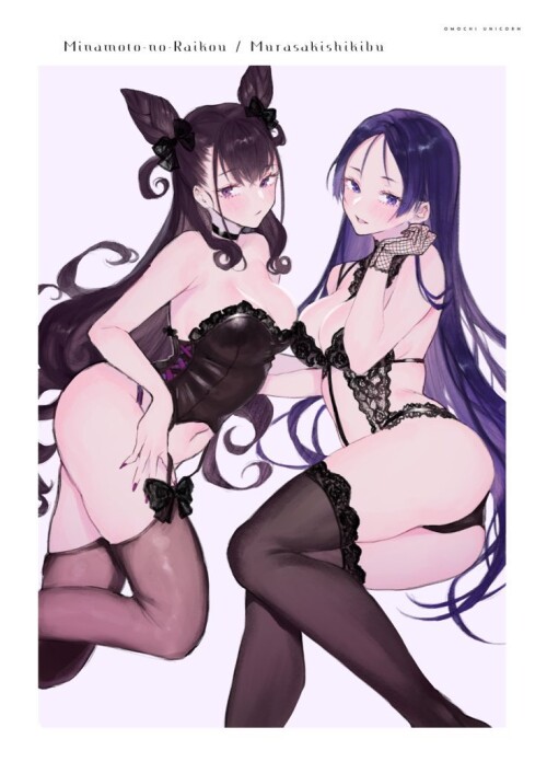 minamoto no raikou and murasaki shikibu fate and 1 more drawn by uni melm a3f77300334491018ff90c8e5
